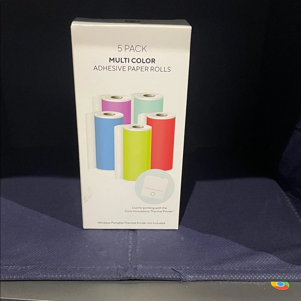 Core Innovations Multi-Color Adhesive Paper Rolls - 5 Pack